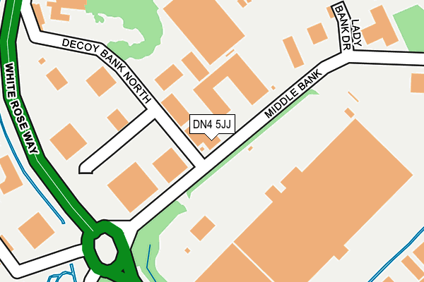 DN4 5JJ map - OS OpenMap – Local (Ordnance Survey)