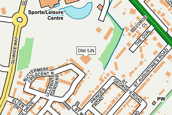 DN4 5JN map - OS OpenMap – Local (Ordnance Survey)
