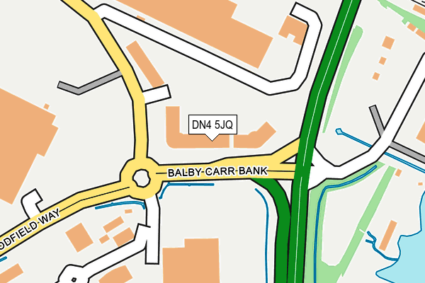 DN4 5JQ map - OS OpenMap – Local (Ordnance Survey)