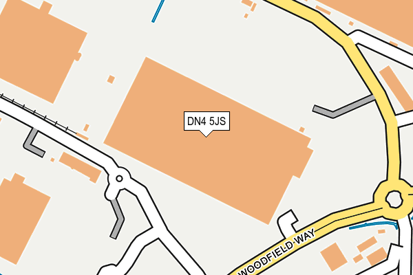 DN4 5JS map - OS OpenMap – Local (Ordnance Survey)