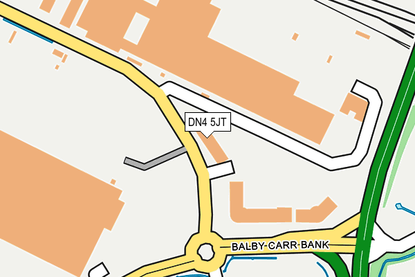 DN4 5JT map - OS OpenMap – Local (Ordnance Survey)