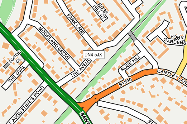 DN4 5JX map - OS OpenMap – Local (Ordnance Survey)