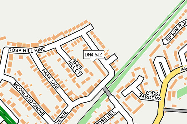 DN4 5JZ map - OS OpenMap – Local (Ordnance Survey)