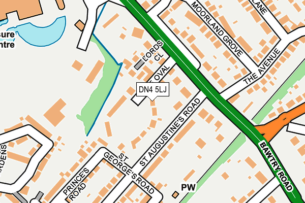 DN4 5LJ map - OS OpenMap – Local (Ordnance Survey)