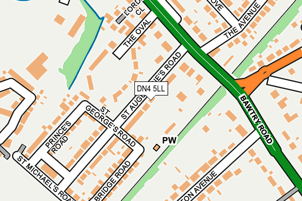 DN4 5LL map - OS OpenMap – Local (Ordnance Survey)