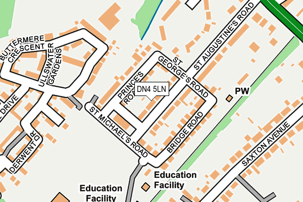 DN4 5LN map - OS OpenMap – Local (Ordnance Survey)