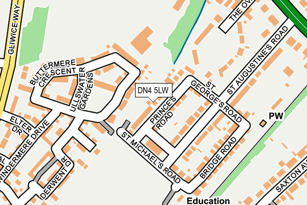 DN4 5LW map - OS OpenMap – Local (Ordnance Survey)