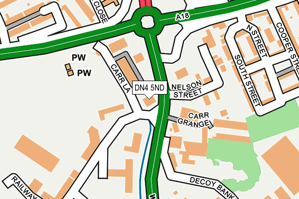 DN4 5ND map - OS OpenMap – Local (Ordnance Survey)