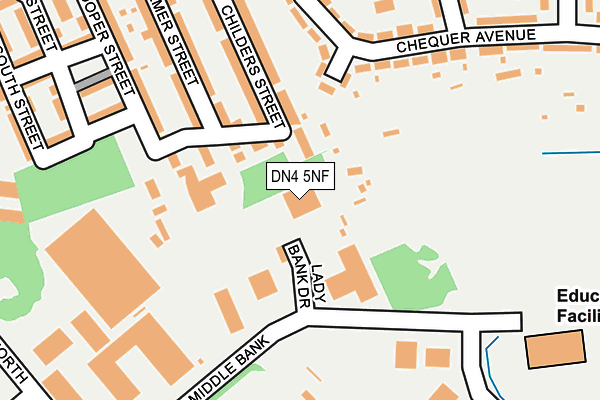 DN4 5NF map - OS OpenMap – Local (Ordnance Survey)