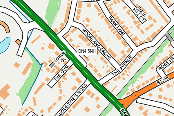 DN4 5NH map - OS OpenMap – Local (Ordnance Survey)