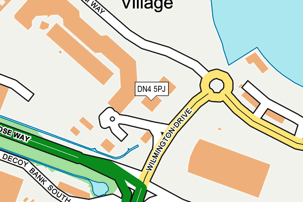 DN4 5PJ map - OS OpenMap – Local (Ordnance Survey)