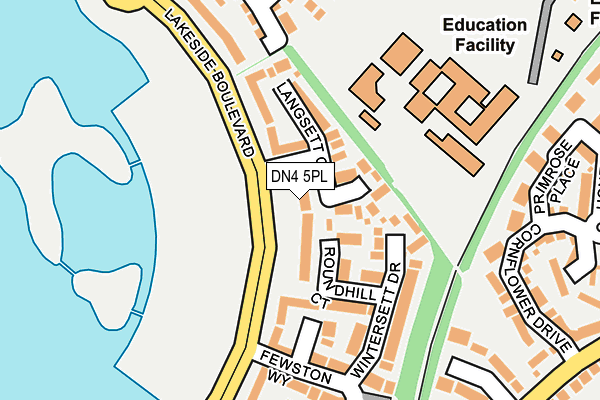 DN4 5PL map - OS OpenMap – Local (Ordnance Survey)