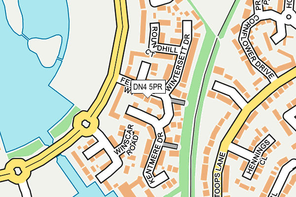 DN4 5PR map - OS OpenMap – Local (Ordnance Survey)