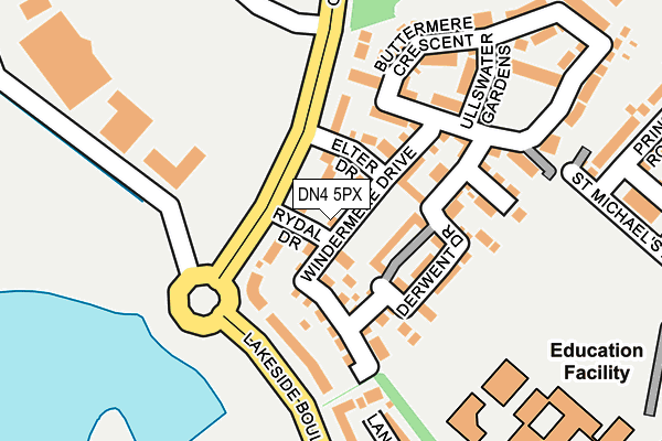 DN4 5PX map - OS OpenMap – Local (Ordnance Survey)