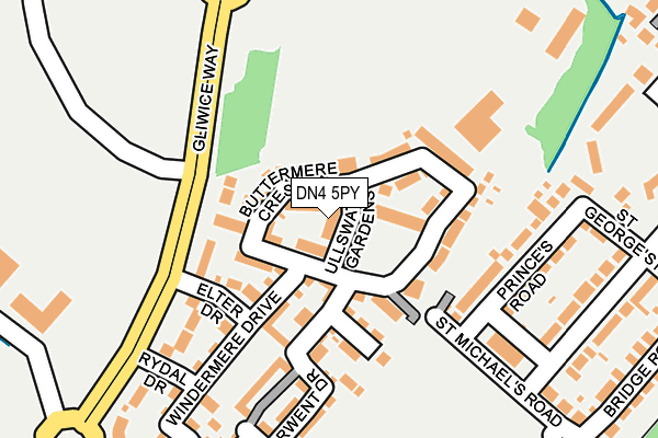DN4 5PY map - OS OpenMap – Local (Ordnance Survey)