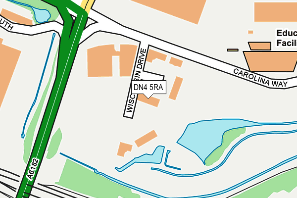DN4 5RA map - OS OpenMap – Local (Ordnance Survey)