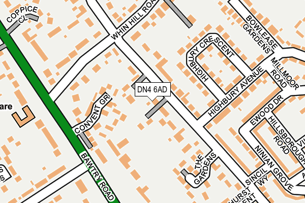 DN4 6AD map - OS OpenMap – Local (Ordnance Survey)