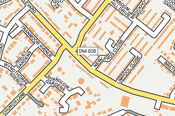 DN4 6DB map - OS OpenMap – Local (Ordnance Survey)