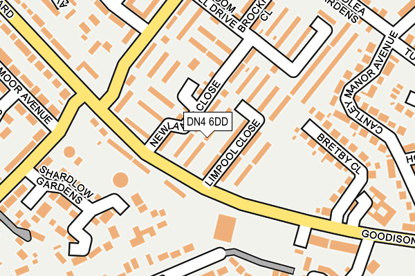 DN4 6DD map - OS OpenMap – Local (Ordnance Survey)