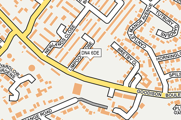 DN4 6DE map - OS OpenMap – Local (Ordnance Survey)