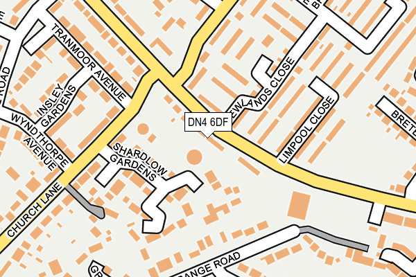 DN4 6DF map - OS OpenMap – Local (Ordnance Survey)