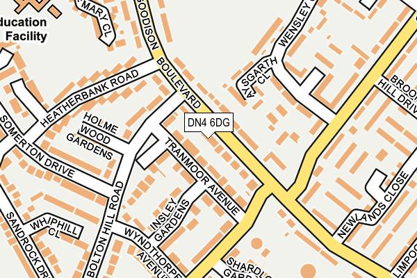 DN4 6DG map - OS OpenMap – Local (Ordnance Survey)