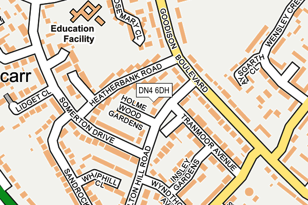 DN4 6DH map - OS OpenMap – Local (Ordnance Survey)