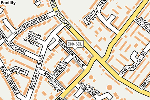 DN4 6DL map - OS OpenMap – Local (Ordnance Survey)