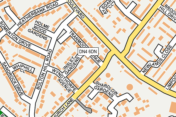 DN4 6DN map - OS OpenMap – Local (Ordnance Survey)