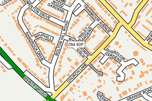 DN4 6DP map - OS OpenMap – Local (Ordnance Survey)