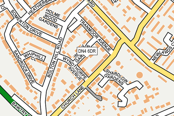 DN4 6DR map - OS OpenMap – Local (Ordnance Survey)