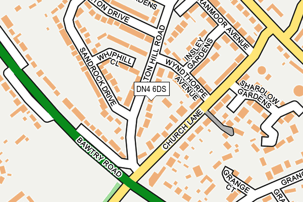 DN4 6DS map - OS OpenMap – Local (Ordnance Survey)