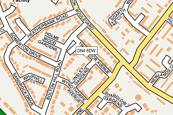 DN4 6DW map - OS OpenMap – Local (Ordnance Survey)