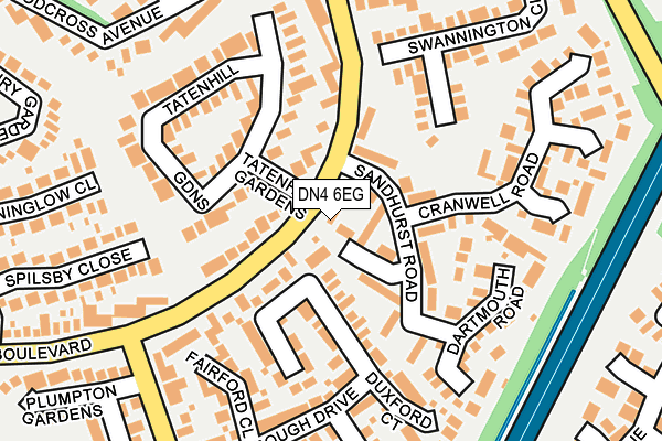 DN4 6EG map - OS OpenMap – Local (Ordnance Survey)