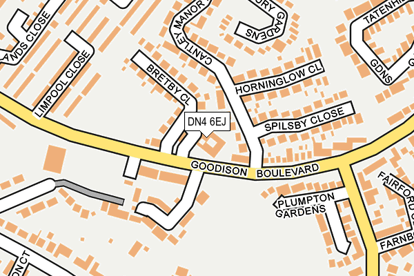 DN4 6EJ map - OS OpenMap – Local (Ordnance Survey)