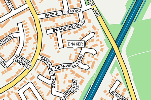 DN4 6ER map - OS OpenMap – Local (Ordnance Survey)