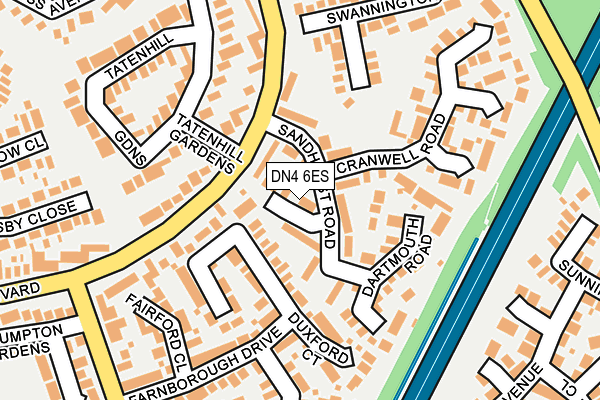 DN4 6ES map - OS OpenMap – Local (Ordnance Survey)