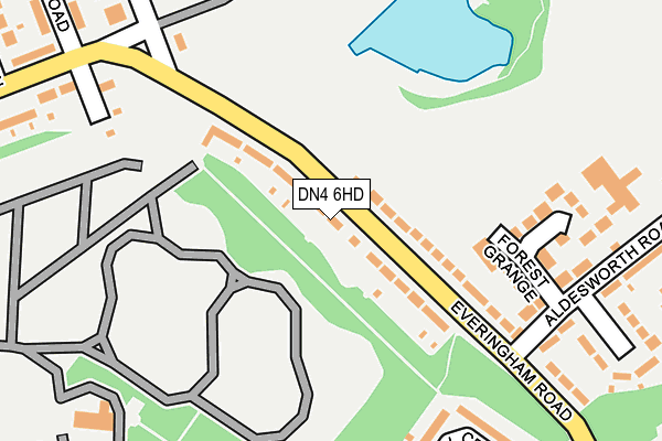 DN4 6HD map - OS OpenMap – Local (Ordnance Survey)