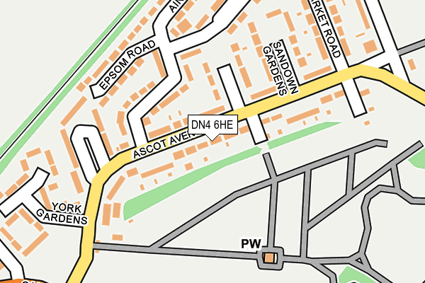 DN4 6HE map - OS OpenMap – Local (Ordnance Survey)