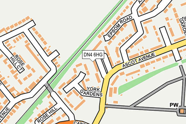 DN4 6HG map - OS OpenMap – Local (Ordnance Survey)