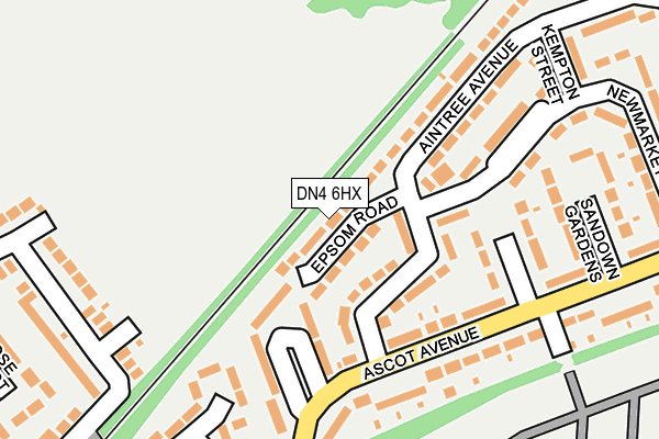 DN4 6HX map - OS OpenMap – Local (Ordnance Survey)