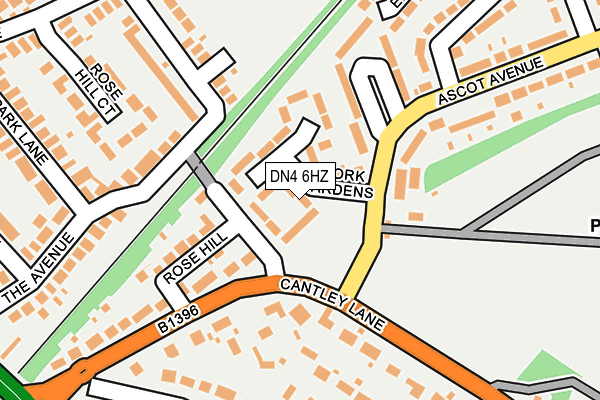 DN4 6HZ map - OS OpenMap – Local (Ordnance Survey)