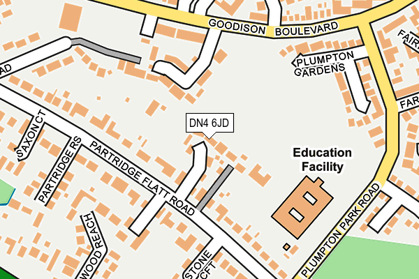 DN4 6JD map - OS OpenMap – Local (Ordnance Survey)