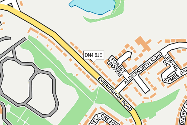 DN4 6JE map - OS OpenMap – Local (Ordnance Survey)