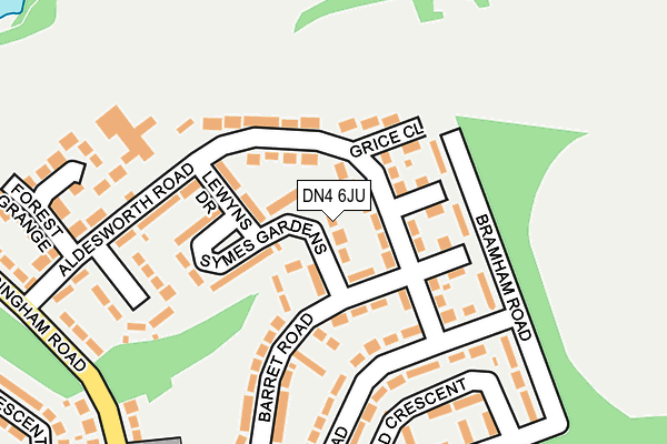 DN4 6JU map - OS OpenMap – Local (Ordnance Survey)