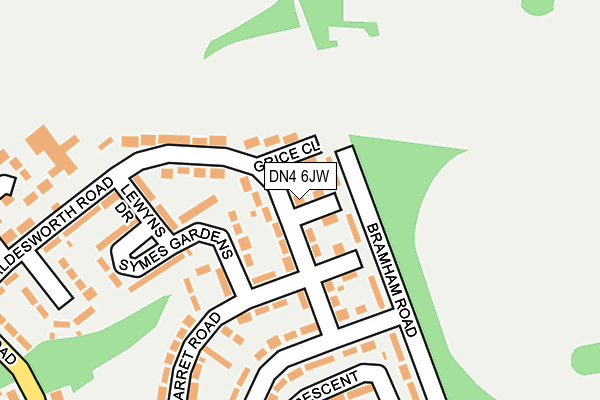 DN4 6JW map - OS OpenMap – Local (Ordnance Survey)