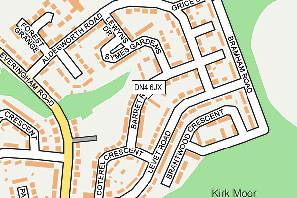 DN4 6JX map - OS OpenMap – Local (Ordnance Survey)