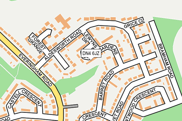 DN4 6JZ map - OS OpenMap – Local (Ordnance Survey)