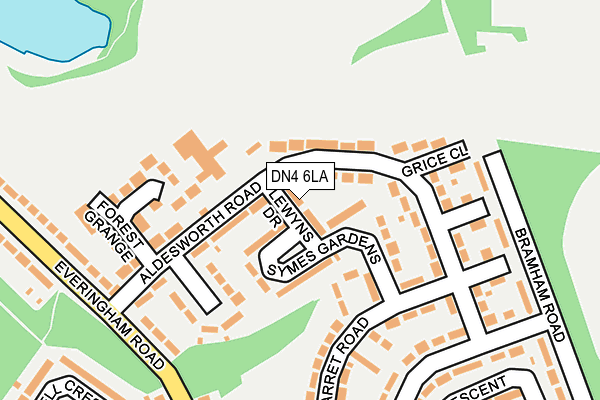 DN4 6LA map - OS OpenMap – Local (Ordnance Survey)