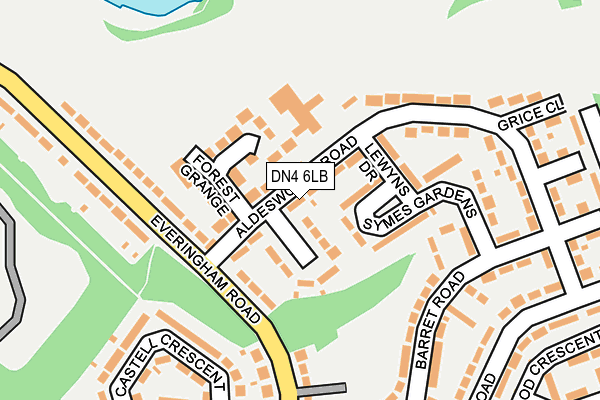 DN4 6LB map - OS OpenMap – Local (Ordnance Survey)